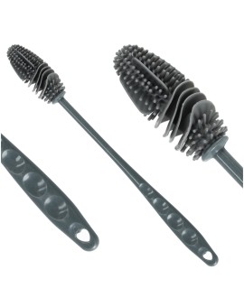 Szczotka do mycia butelek myjka silikonowa szara