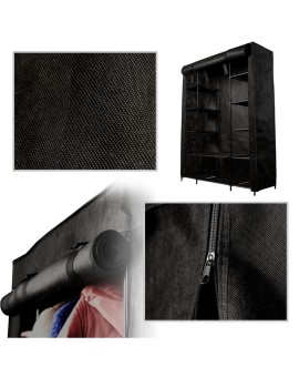 Szafa tekstylna materiałowa składana garderoba na ubrania XXL czarna Kik Sp. z o. o. Sp. k. | Time- 2