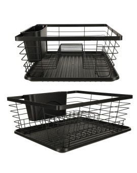 Suszarka do naczyń ociekacz na naczynia sztućce taca czarna Kik Sp. z o. o. Sp. k. | Time- 2