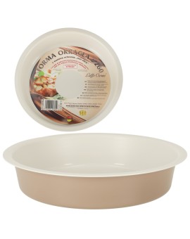 Blacha do pieczenia tortownica forma okrągła do tortów tart guiche 26cm brązowa