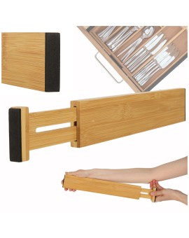 Organizer do szuflady bambusowy separator regulowany na sztućce narzedzia 43cm 1 sztuka
