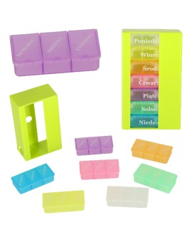 Organizer na leki pudełko kasetka na tabletki tygodniowy PL EN LT CS Kik Sp. z o. o. Sp. k. | Time- 2