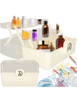 Organizer na leki pojemnik pudełko kasetka apteczka duży XL na zamek skrzynka 29x16x15cm