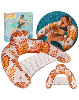 Krzesło do pływania fotel leżak hamak wodny pomarańczowy