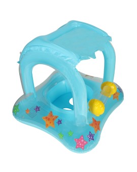 Kółko do pływania dla niemowląt koło pontonik dla dzieci dmuchany z siedziskiem z daszkiem max 24kg 3lata 72 cm