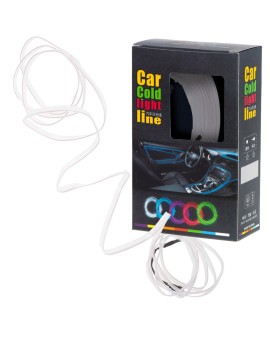 Oświetlenie ambientowe LED do samochodu auta USB 12V taśma 5m biała