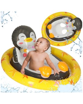 Kółko do pływania dla niemowląt koło pontonik dla dzieci dmuchany z siedziskiem pingwin max 23kg 3-4lata INTEX 59570