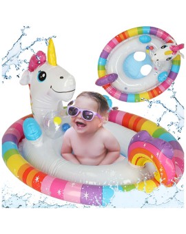 Kółko do pływania dla niemowląt koło pontonik dla dzieci dmuchany z siedziskiem jednorożec max 23kg 3-4lata INTEX 59570