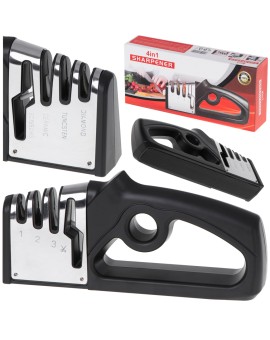 Ostrzałka do noży osełka do noży kuchennych nożyczek 4w1 diamentowa ceramiczna