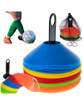 Pachołki treningowe piłkarskie  do piłki nożnej elastyczne zestaw 50 sztuk