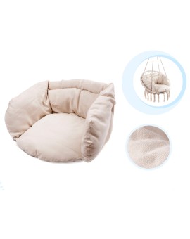 Huśtawka LUARO fotel bocianie gniazdo z poduszką ecru 80cm 150kg Kik Sp. z o. o. Sp. k. | Time- 2