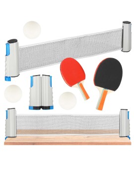 Zestaw do tenisa stołowego paletki + siatka do ping ponga rozsuwana