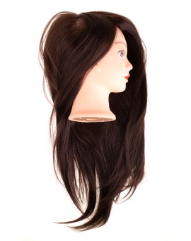 Główka głowa treningowa fryzjerska naturalne włosy brąz Kik Sp. z o. o. Sp. k. | Time- 2