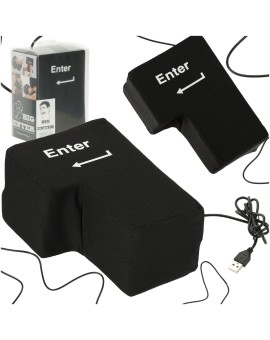 Klawisz ENTER duża antystresowa poduszka USB