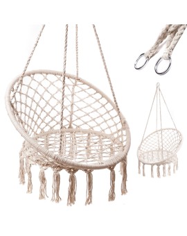 Huśtawka LUARO fotel bocianie gniazdo ecru 80cm 150kg