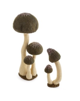 Figurka dekoracyjna świąteczna GRZYBEK z lśniącymi kryształkami Eurofirany | Time- 2