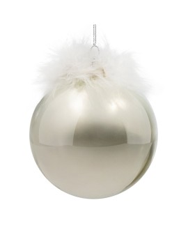 Bombka Choinkowa Szklana O 10 Cm Srebrny