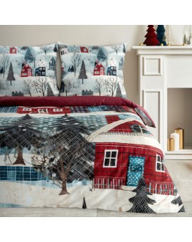 świąteczny Komplet Pościeli Niko 160 X 200 Cm Czerwony