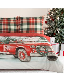 świąteczny Komplet Pościeli Xmas 140 X 200 Cm Czerwony