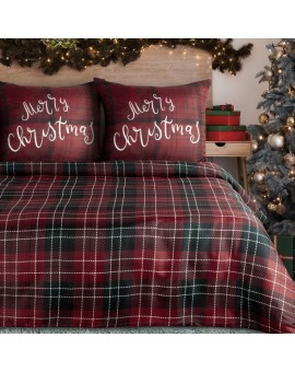 świąteczny Komplet Pościeli Noellie 220 X 200 Cm Bordowy
