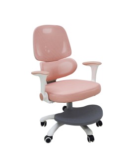 Krzesło do biurka dla dziecka fotel ergonomiczny obrotowy regulowany różowy Kik Sp. z o. o. Sp. k. | Time- 2