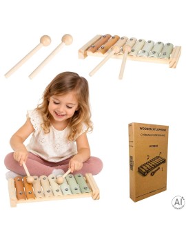 Cymbałki drewniane edukacyjne dla dzieci szkolne 8-tonowe instrument muzyczny