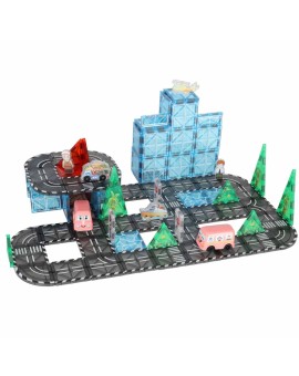 Klocki magnetyczne konstrukcyjne 3D miasto samochody 91 elementów Kik Sp. z o. o. Sp. k. | Time- 2