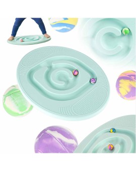 Równoważnia do balansowania deska z labiryntem dla dzieci miętowa