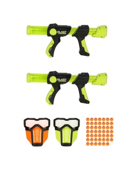 Pistolet na kulki piankowe zestaw +  maska ochronna 2 szt.