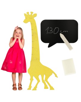 Miarka wzrostu drewniana żyrafa 125 cm żółta