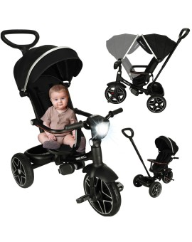 Rowerek trójkołowy TRIKE FIX Elite 2w1 rower spacerówka 6w1 czarny