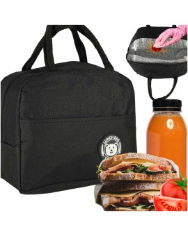 Torba termiczna na lunch jedzenie śniadaniowa izolacyjna lunch czarna