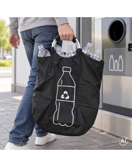 Kosz torba na butelki zwrotne kaucyjne segregacja śmieci recykling Kik Sp. z o. o. Sp. k. | Time- 2