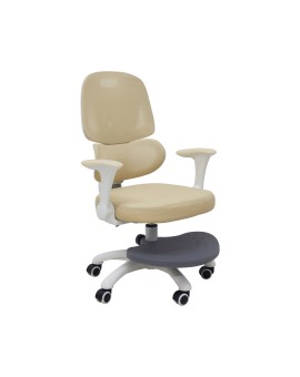 Krzesło do biurka dla dziecka fotel ergonomiczny obrotowy regulowany beżowy Kik Sp. z o. o. Sp. k. | Time- 2