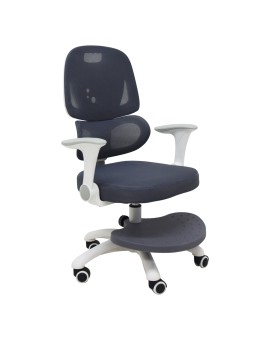 Krzesło do biurka dla dziecka fotel ergonomiczny obrotowy regulowany szary Kik Sp. z o. o. Sp. k. | Time- 2