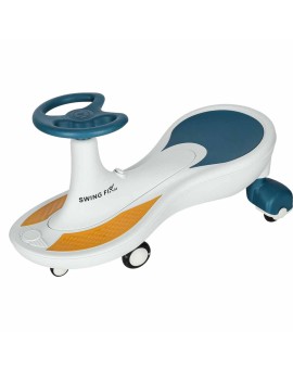 Jeździk grawitacyjny LED Swing Fix S4 świecące koła z muzyką grający 76cm niebiesko-biały max 100kg
