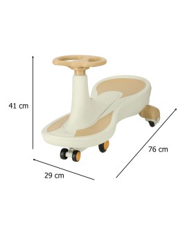 Jeździk grawitacyjny LED Swing Fix S4 świecące koła z muzyką grający 76cm złoto-biały max 100kg