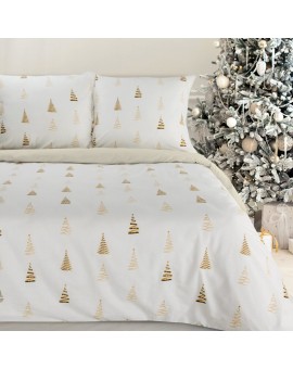 świąteczny Komplet Pościeli Garland 160 X 200 Cm Biały