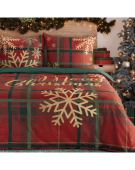 świąteczny Komplet Pościeli Estrella 140 X 200 Cm Czerwony