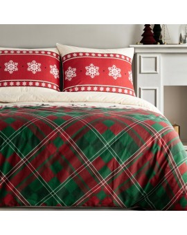 świąteczny Komplet Pościeli Austin 220 X 200 Cm Czerwony