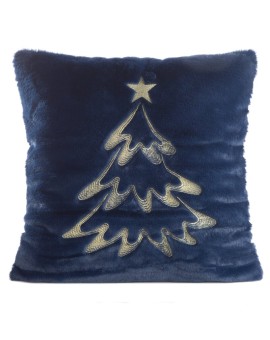 Poszewka świąteczny 120 C 45 X 45 Cm Granatowy