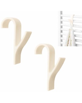 Wieszak haczyk na grzejnik kaloryfer łazienkowy kremowy