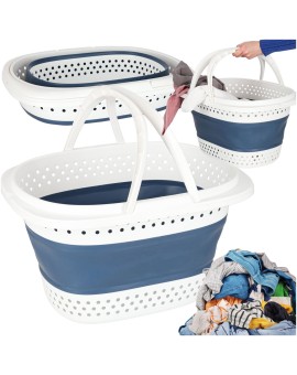 Kosz na pranie składany silikonowy duży koszyk 32L