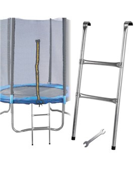 Drabinka do trampoliny ogrodowej schodki uniwersalna metalowa 86,5 x 37 cm