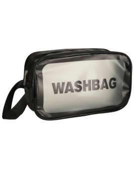 Kosmetyczka podróżna przezroczysta transparentna wodoodporna organizer do samolotu 3 sztuki czarna Kik Sp. z o. o. Sp. k. | Time