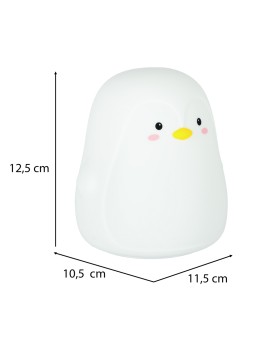 Lampka nocna dla dzieci silikonowa dotykowa miękka LED biała RGB pingwinek Kik Sp. z o. o. Sp. k. | Time- 2