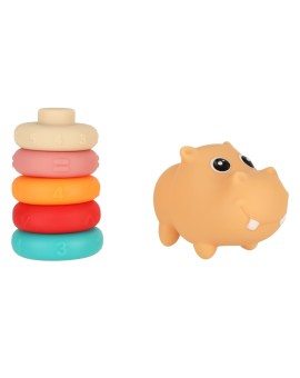 Hipopotam klocki sensoryczne edukacyjne miękkie układanka dopasowywanie