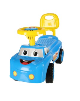 Jeździk pchacz samochodzik uśmiechnięty z klaksonem niebieski Kik Sp. z o. o. Sp. k. | Time- 2