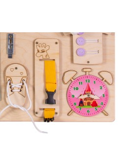 Tablica manipulacyjna drewniana 75 x 50 cm "3Toysm" Dzięgielewski Tomasz | Time- 2