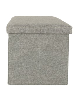 Puf składany ze schowkiem otwierany do siedzenia podnóżek szary duży 76x38x38cm Kik Sp. z o. o. Sp. k. | Time- 2
